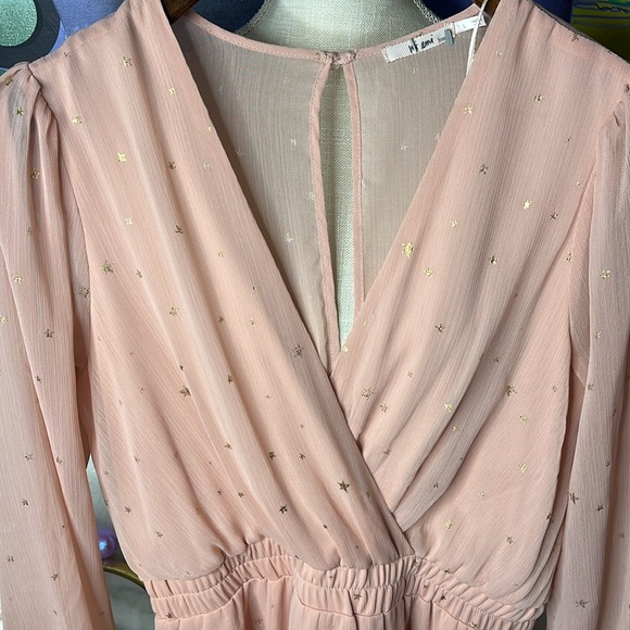 MI AMI PEACH CHIFFON DRESS - Picture 3 of 8